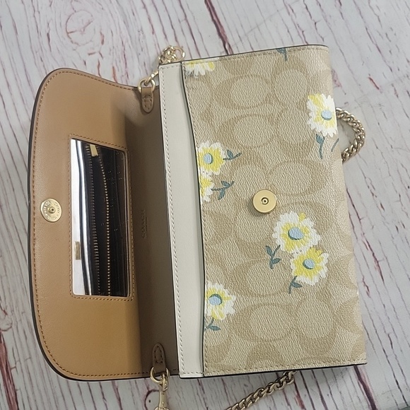 Coach Gemma Tan Floral Crossbody Bag - Picture 9 of 9